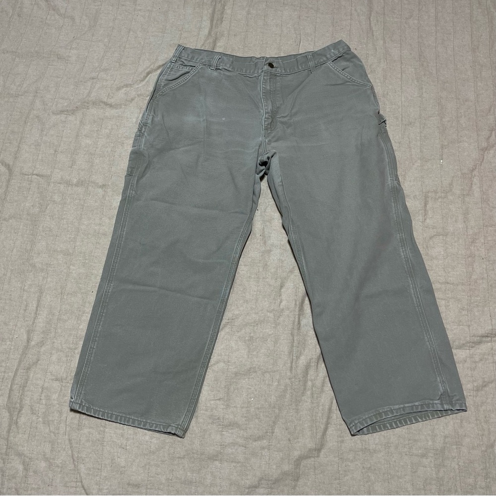 Carhartt  Men’s Beige Carpenter Utility Work Pants Size 40x30 RN# 14806